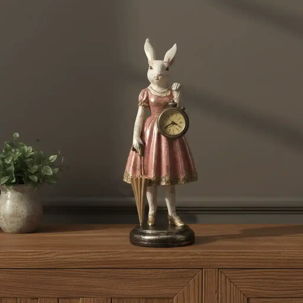 Wite Rabbit Clock Mrs White Rabbit Standing Clock Figure | The Farthing