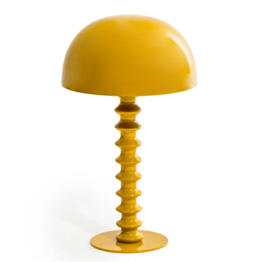 Mustard Yellow Ribbed Table Lamp