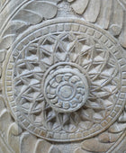 Narrow Rustic Craved Wood Cabinet 5