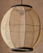 Natural Linen & Wood Pendant Light