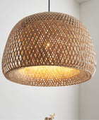 Natural Rattan Dome Pendant Light - The Farthing