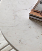 Natural Round White Marble Coffee Table 1