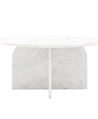 Natural Round White Marble Coffee Table 3