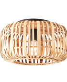 Natural Rustic Bamboo Cage Ceiling Light - The Farthing