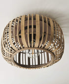 Natural Rustic Bamboo Cage Ceiling Light - The Farthing