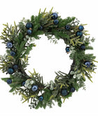 Navy Bauble Festive Wreath 1