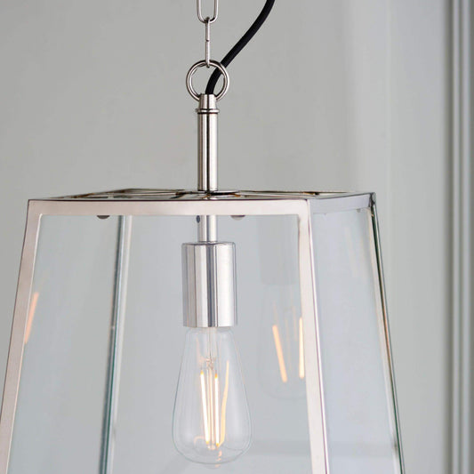 Nickel Trapeze Pendant Light - The Farthing