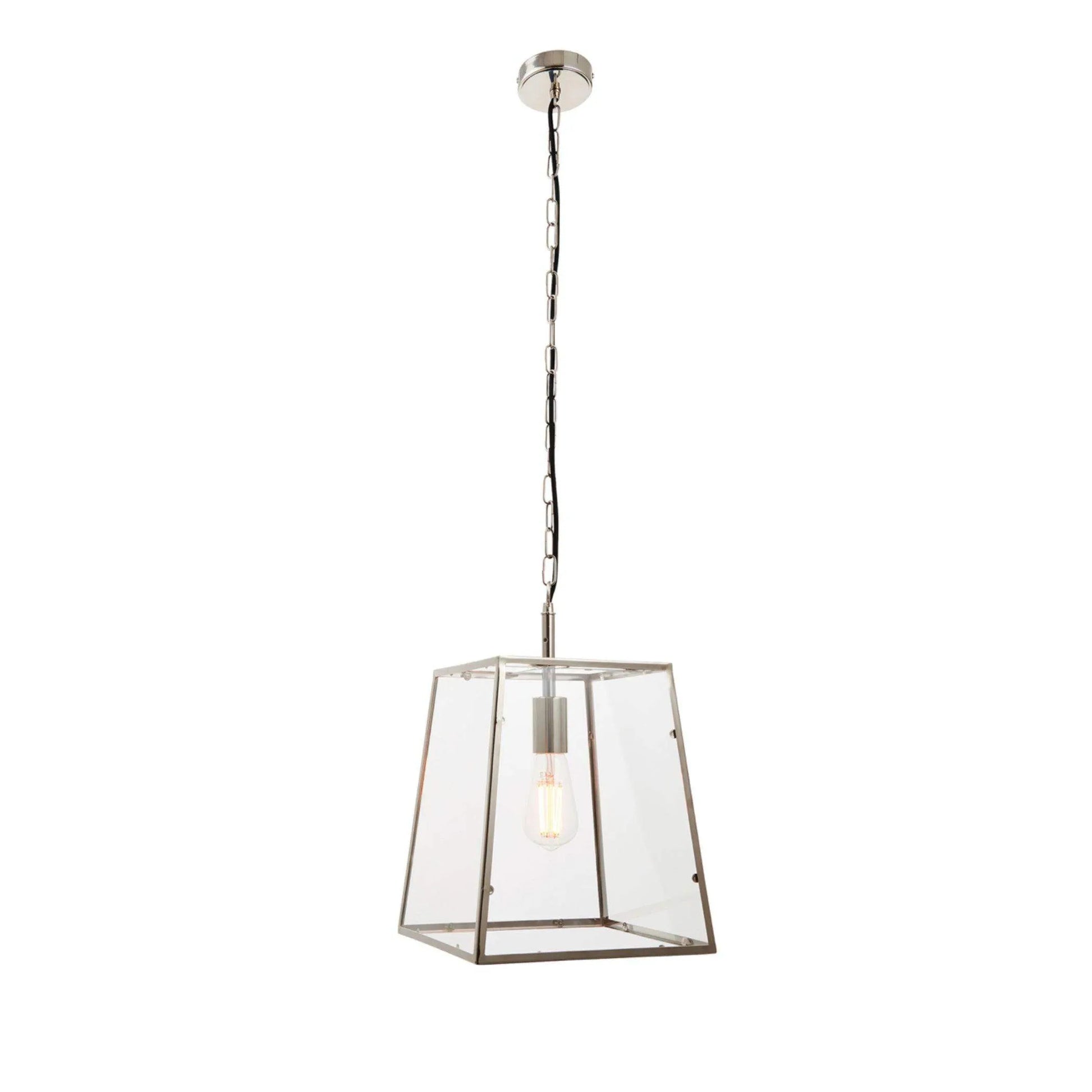 Nickel Trapeze Pendant Light - The Farthing