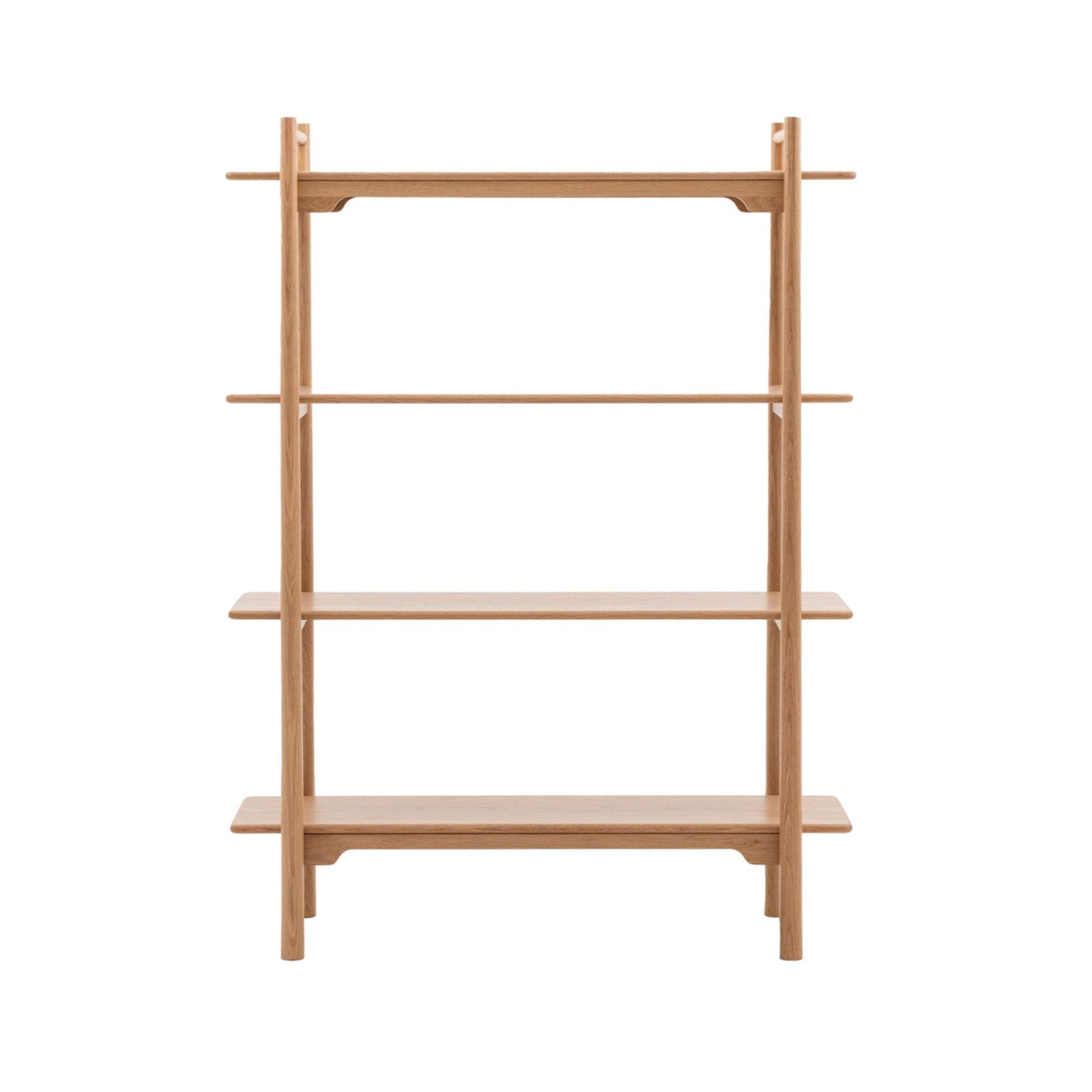 Nordic Oak 4 Shelf Display Unit - The Farthing