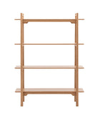 Nordic Oak 4 Shelf Display Unit - The Farthing