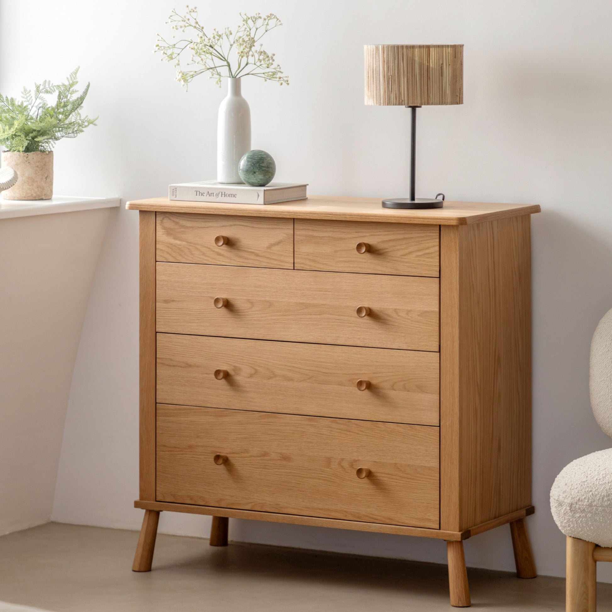 Nordic Oak 5 Drawer Chest of Drawers 1