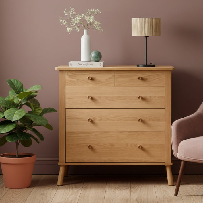 oak chest of drawers