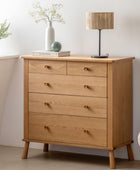 Nordic Oak 5 Drawer Chest of Drawers 1