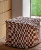Nutmeg Woven Pattern Pouffe