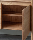 Oak Open Display Shelf Unit with Cupboard - The Farthing