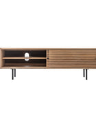 Oak Slatted Door Media Unit - The Farthing