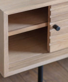 Oak Slatted Door Media Unit - The Farthing