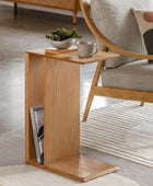 Oak Sofa Side Table with Chevron Top | Farthing