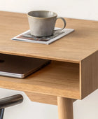 Oak Chevron Fronted 1 Drawer Desk | Farthing