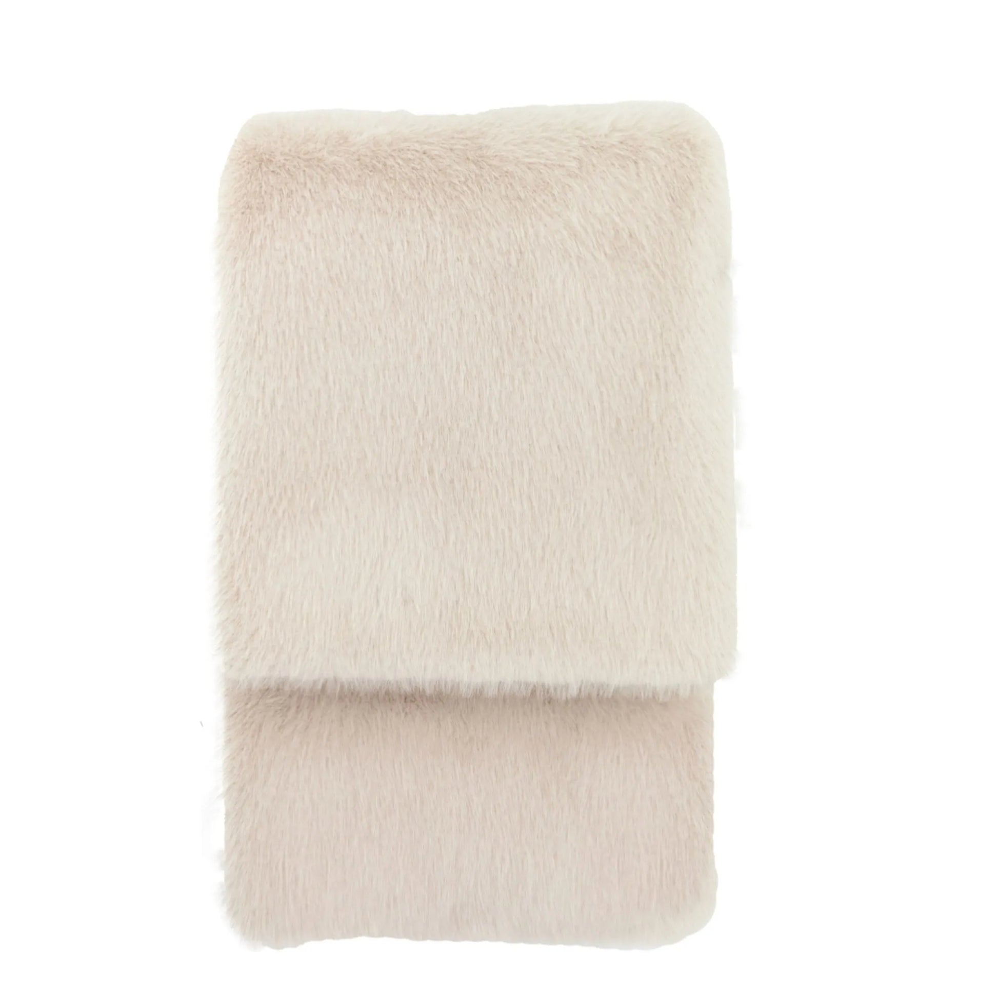 Oatmeal Faux Fur Throw 1