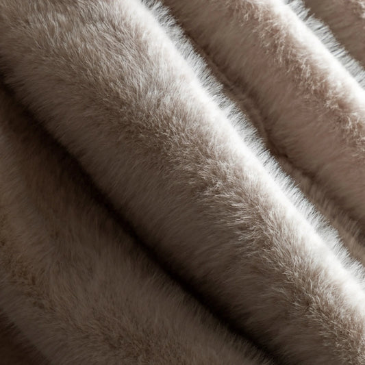 Oatmeal Faux Fur Throw 55