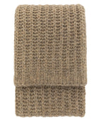 Oatmeal Melange Style Knitted Throw 1