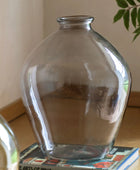 Organic Bottle Shape Grey Glass Vase