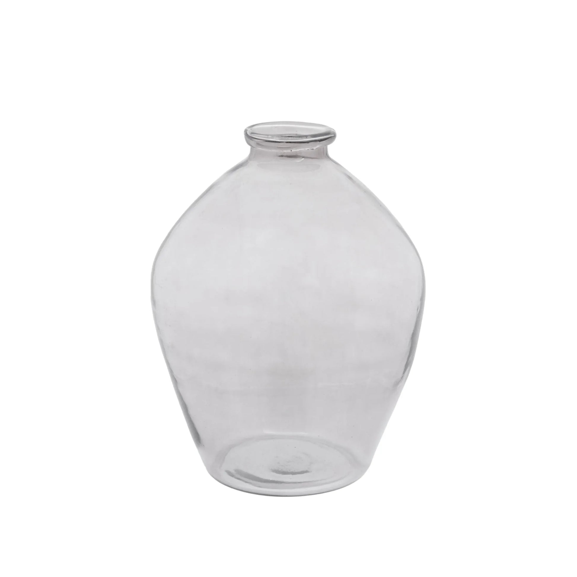 Organic Bottle Shape Grey Glass Vase 1