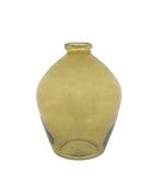 Organic Bottle Shape Olive Glass Vase 2