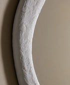 Organic Oval Textured White Frame Mirror 3