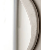 Organic Pebble Textured White Frame Mirror 2