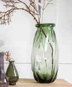 Organic Shaped Green Glass Vase - The Farthing