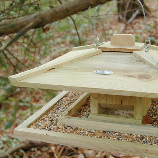 Oriental House Wooden Bird Feeder - The Farthing