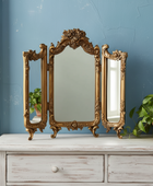 OrnateFloralTableTopMirror