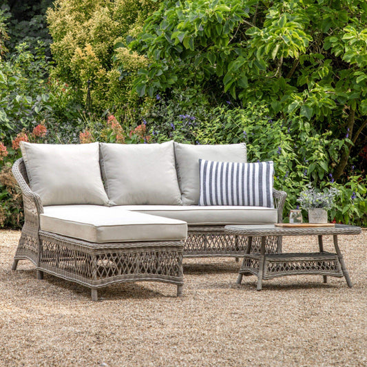 Outdoor PE Rattan Country Chaise Sofa Set - The Farthing