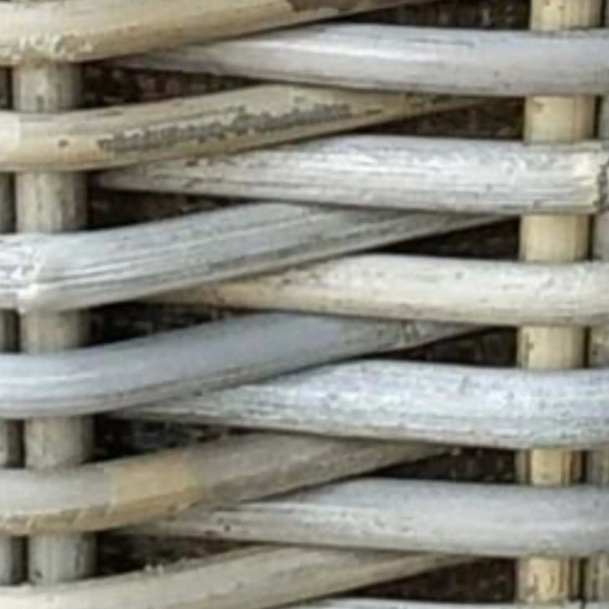 Close-up of a stack of wooden pallets with metal cables.