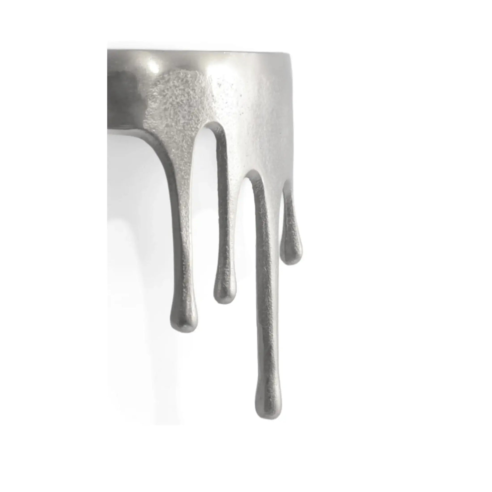 Oval Metal Silver Drip Wall Shelf
