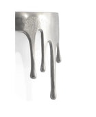 Oval Metal Silver Drip Wall Shelf