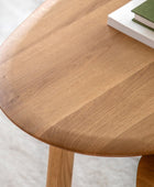Oval Mid Century Styled Oak Coffee Table Nest 5