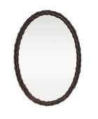 Oval Bamboo Style Wall Mirror