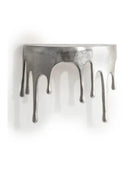 Oval Metal Silver Drip Wall Shelf