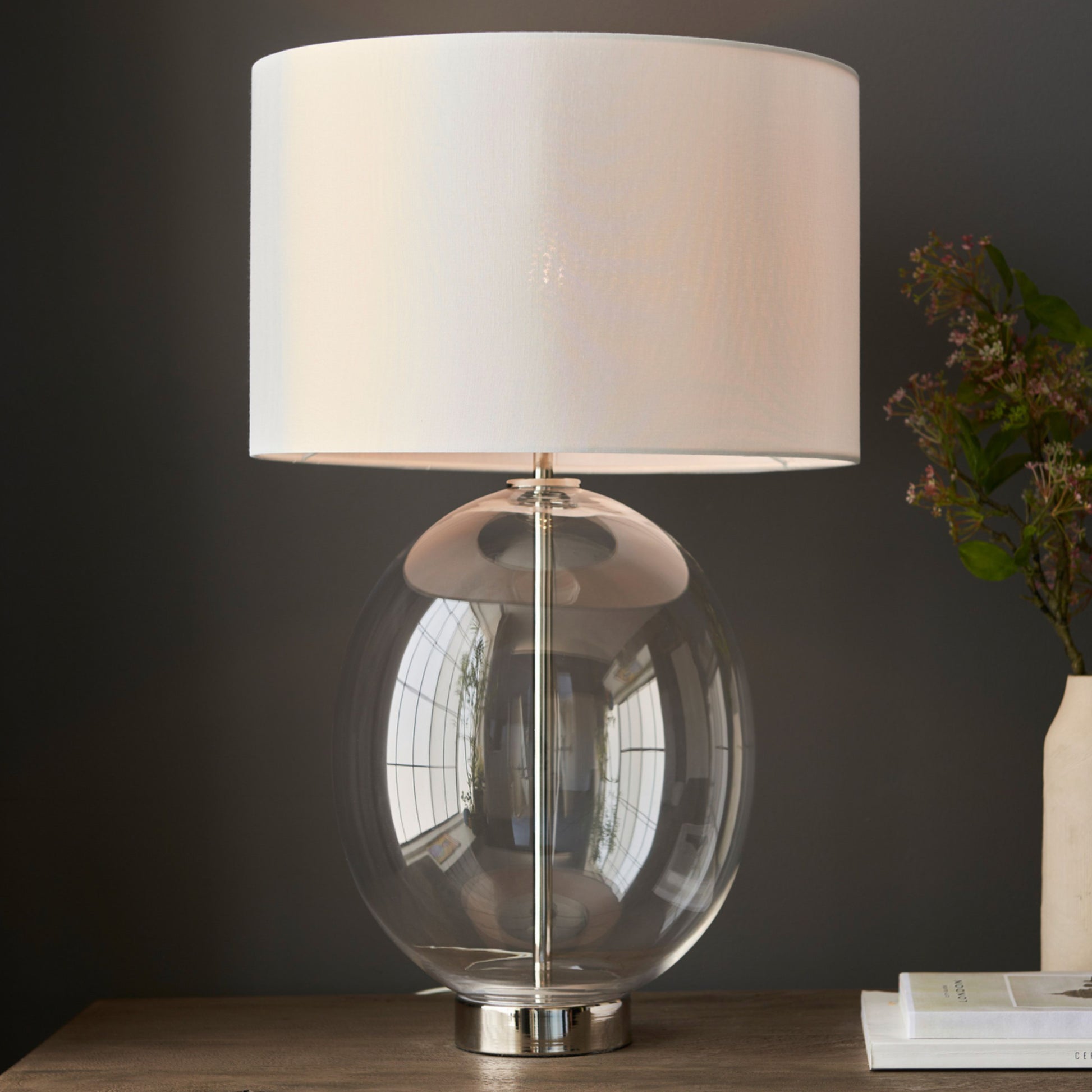 Oversized Oval Glass Table Lamp 6