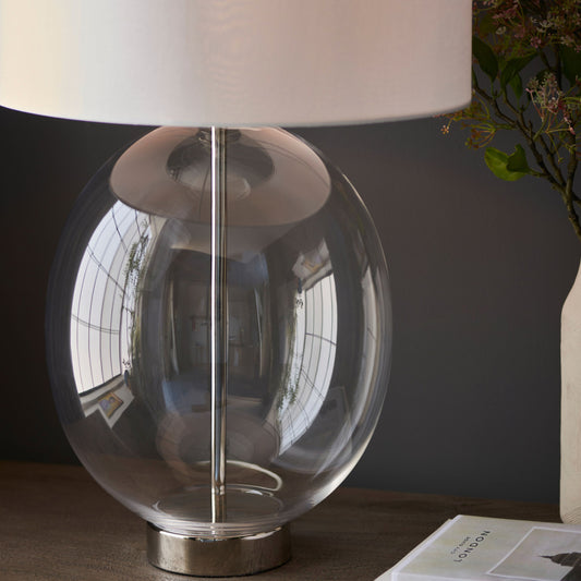 Oversized Oval Glass Table Lamp 3