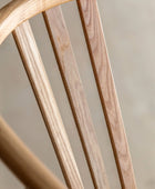 Pair of Bow Backed Natural Elm Wood Bar Stools 3