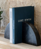 Pair of Dark Marble Bookends