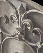 Parisian Distressed Grey Metal Fire Screen