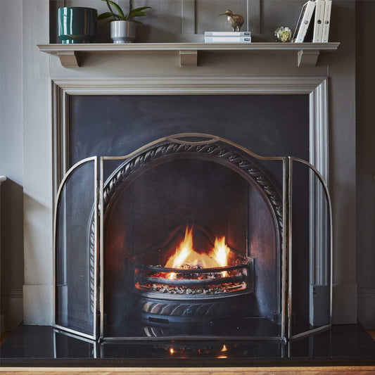 Pewter Fire Screen Surround - The Farthing