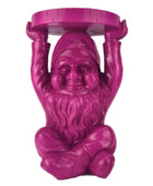 Pink gnome-shaped table on a white background