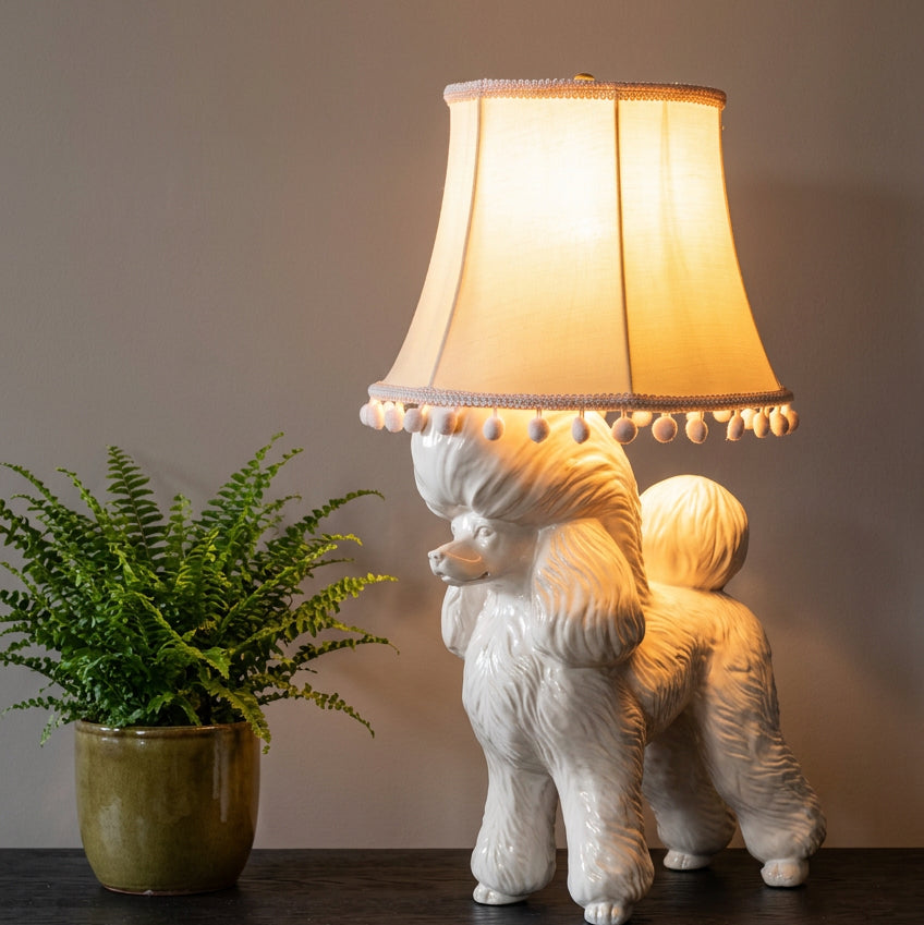 Pink Poodle Table Lamp