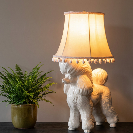 Pink Poodle Table Lamp